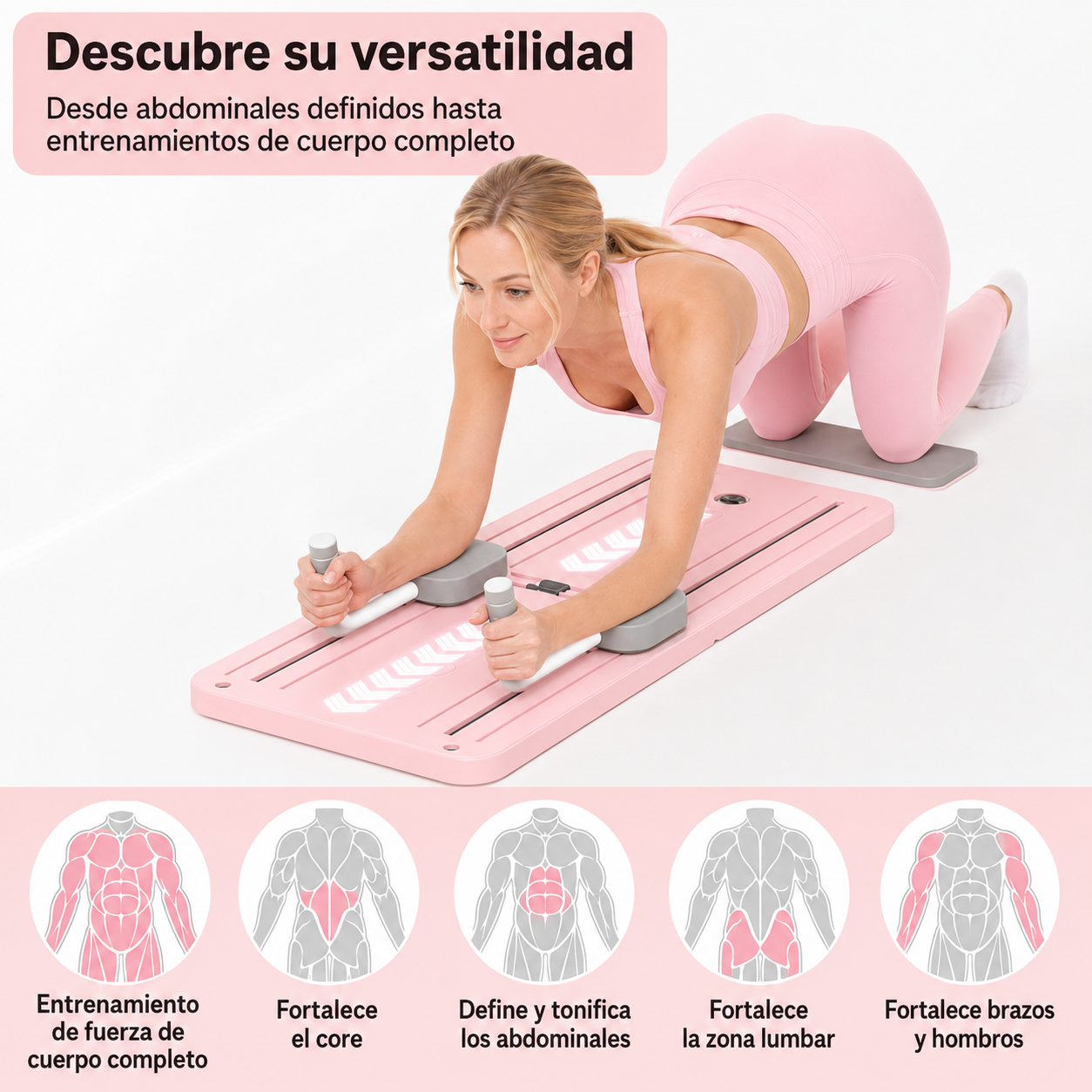 Tabla Reformer de Pilates Ardanza, kit completo con banda de resistencia y accesorios