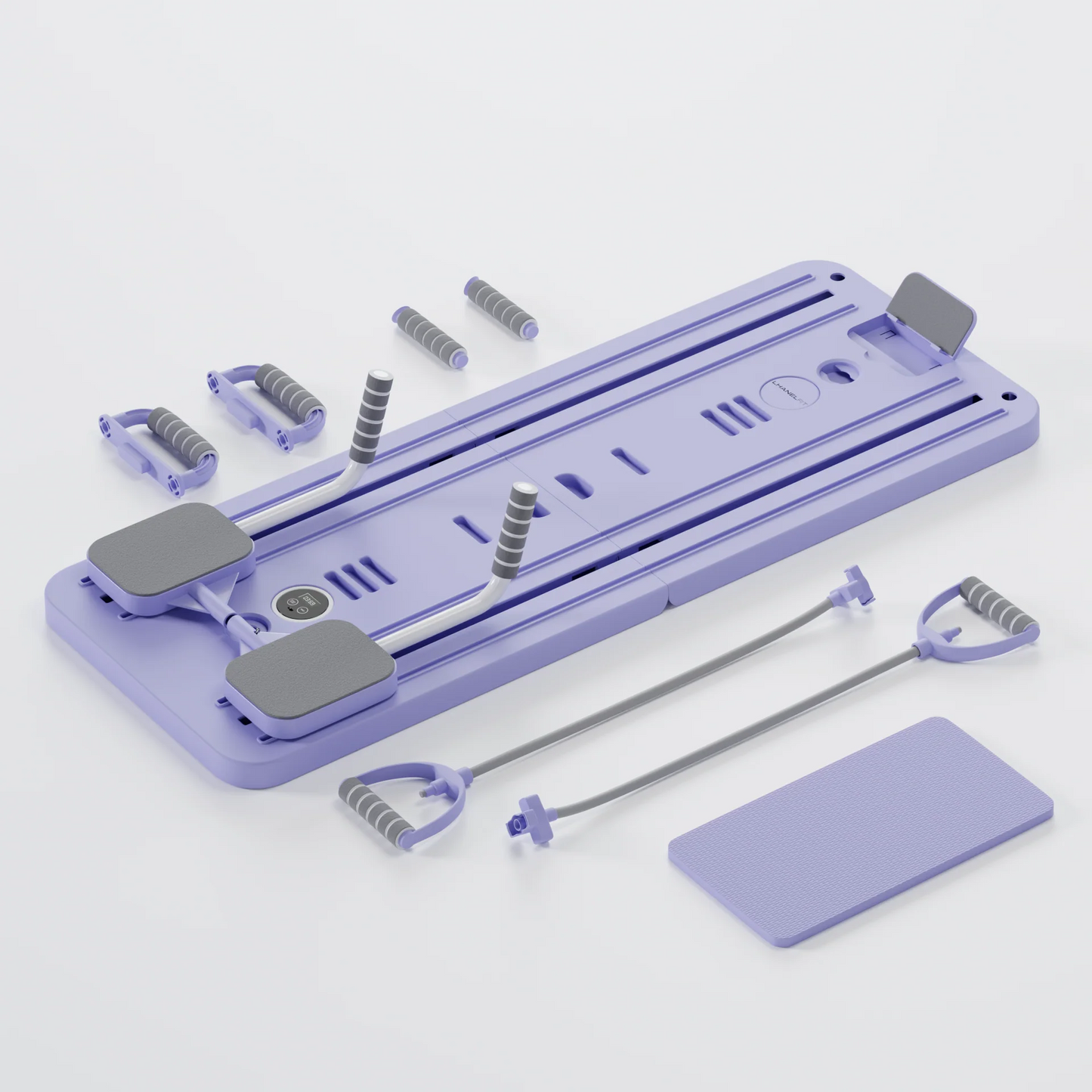 Tabla Reformer de Pilates Ardanza en morado, kit completo con accesorios de pilates