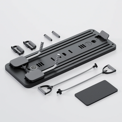 Tabla Reformer de Pilates Ardanza en negro, kit completo con accesorios de pilates